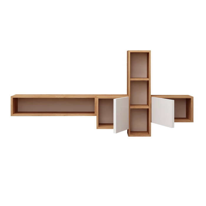 Hanah Home Mueble de TV Kumkuat Roble y Blanco Hanah Home Mueble de TV Kumkuat Roble y Blanco